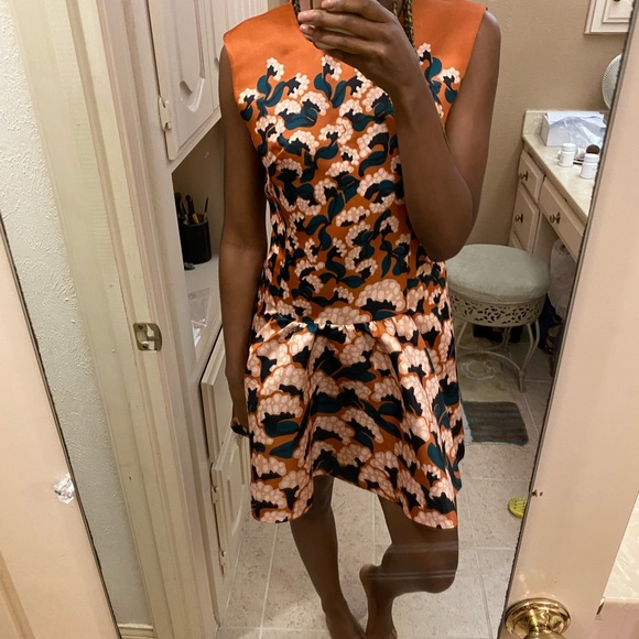 Thakoon Pleated Front Floral Dress - Picture 6 of 6